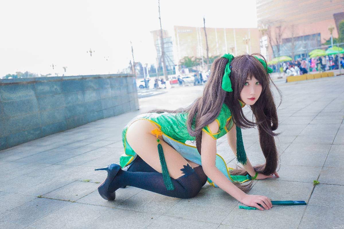 "Honor of Kings" Sun Shangxiang's Fan Cheongsam C O S P L A Y