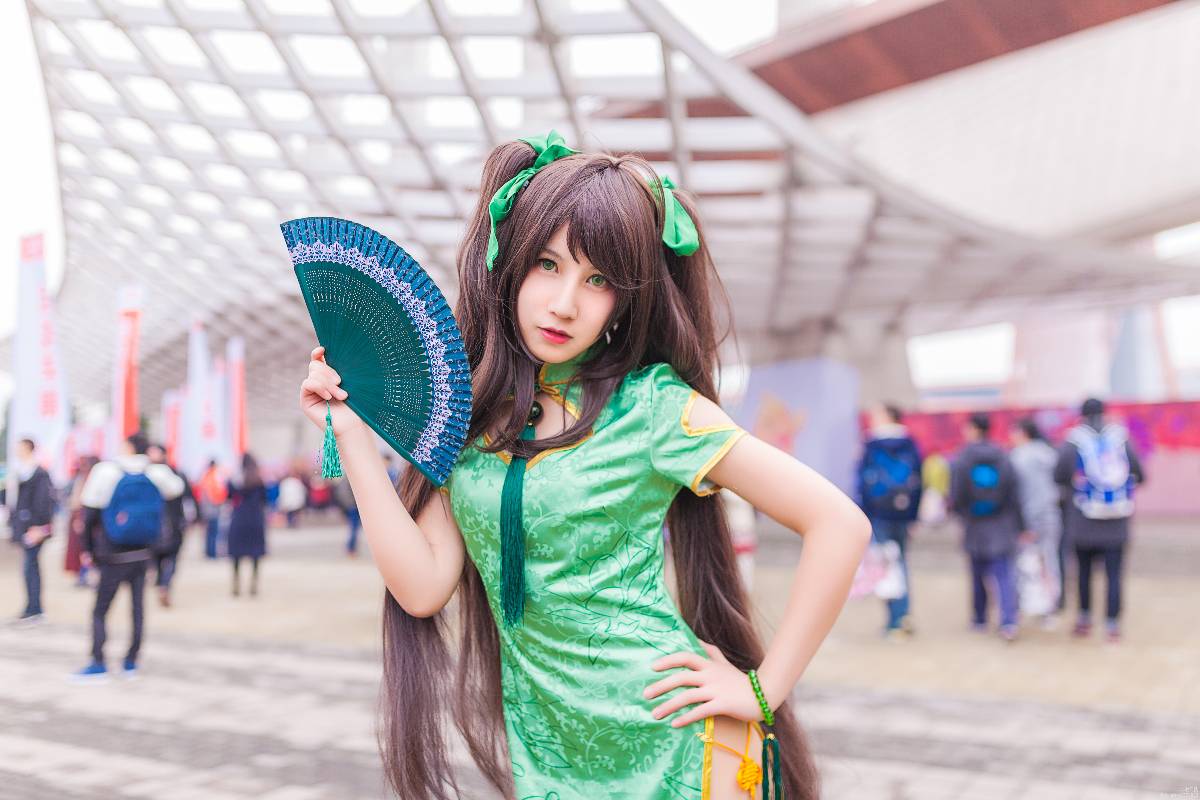 "Honor of Kings" Sun Shangxiang's Fan Cheongsam C O S P L A Y