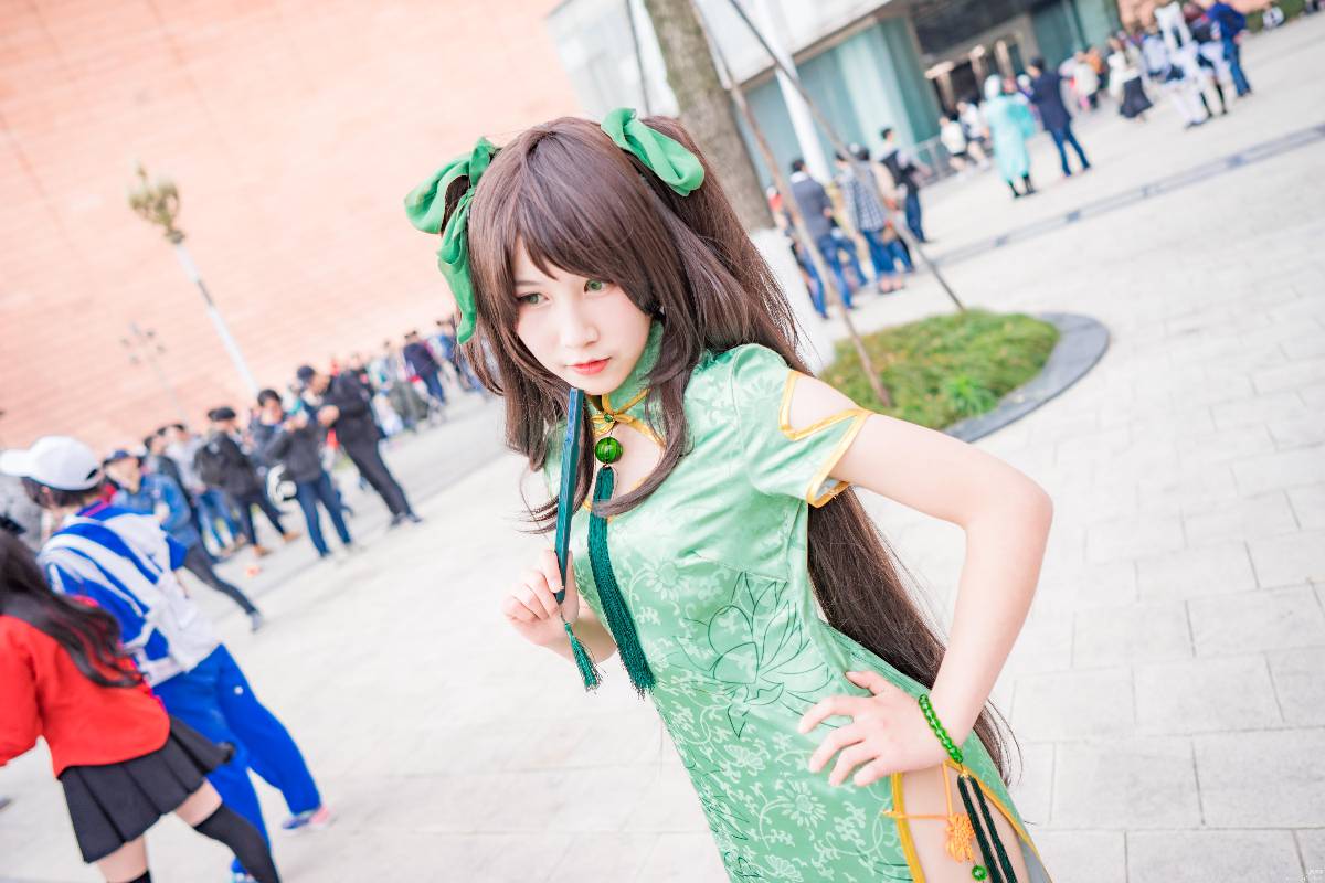 "Honor of Kings" Sun Shangxiang's Fan Cheongsam C O S P L A Y