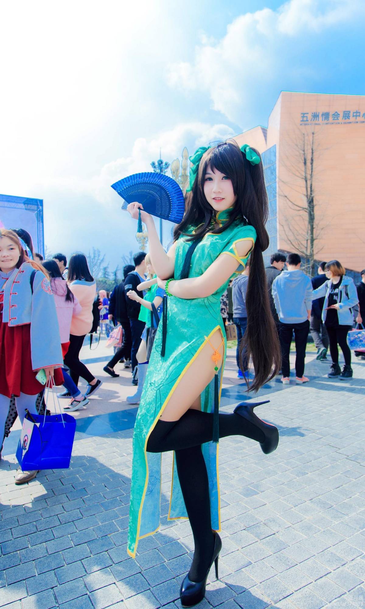 "Honor of Kings" Sun Shangxiang's Fan Cheongsam C O S P L A Y