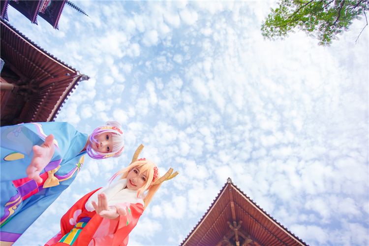 "Người giúp việc rồng của gia đình Kobayashi" Kangna và Thor Kimono c o s p l a y