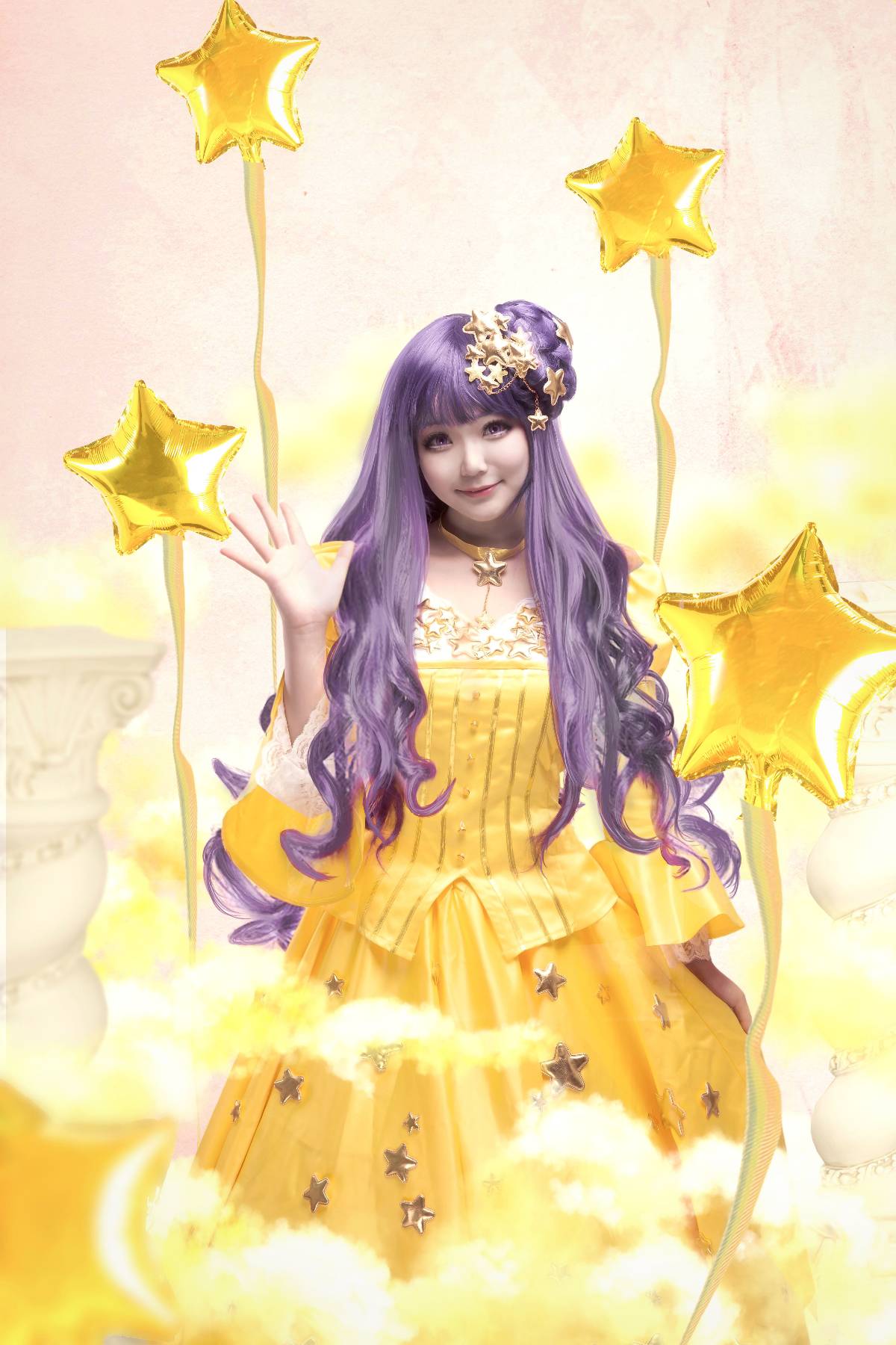 "Girl Magic Card Sakura" Adoji Zhishi Star Dress c o s p l a y