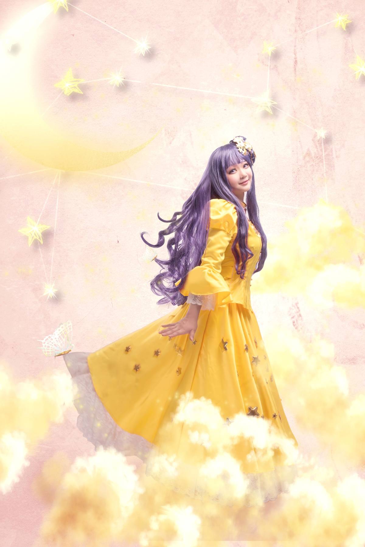 "Girl Magic Card Sakura" Adoji Zhishi Star Dress c o s p l a y