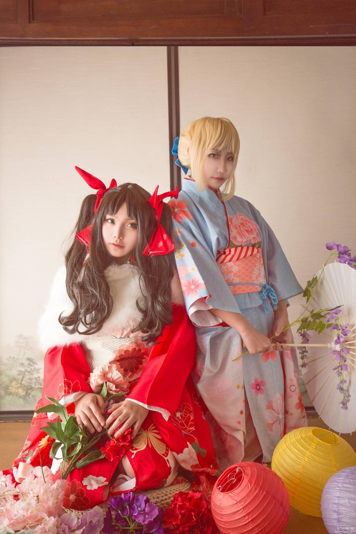 Fate Grand Order: Rin Itsusaka x Saber Cherry Blossoms nở rộ vào mùa xuân c o s p l a y