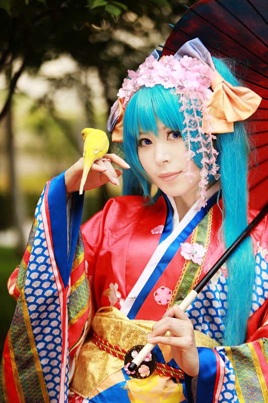 "Gia đình Vocaloid" Âm thanh Miku Color Quần áo C O S P L A Y