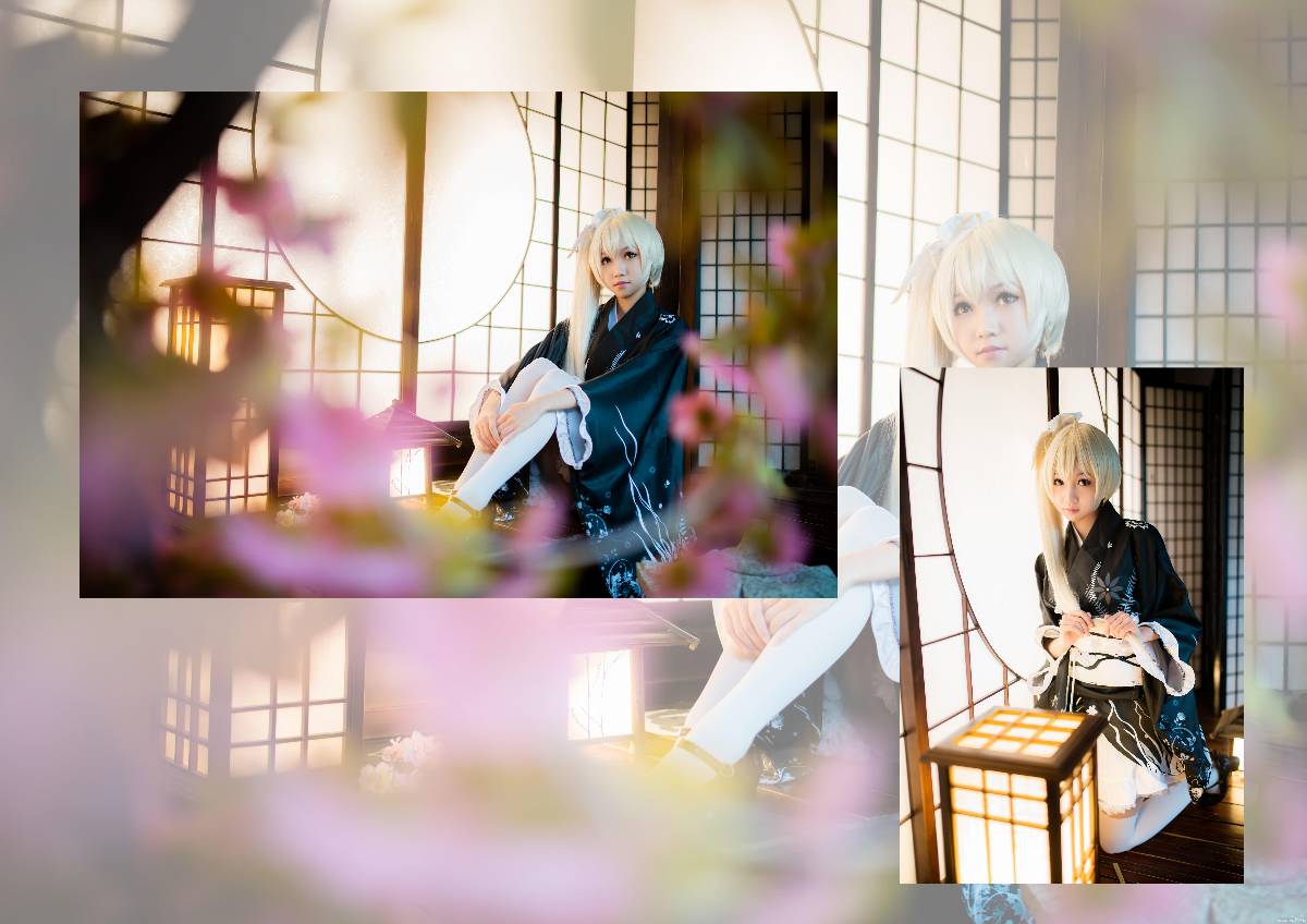 "Bầu trời của số phận" Kimono ngắn của Haruhigano