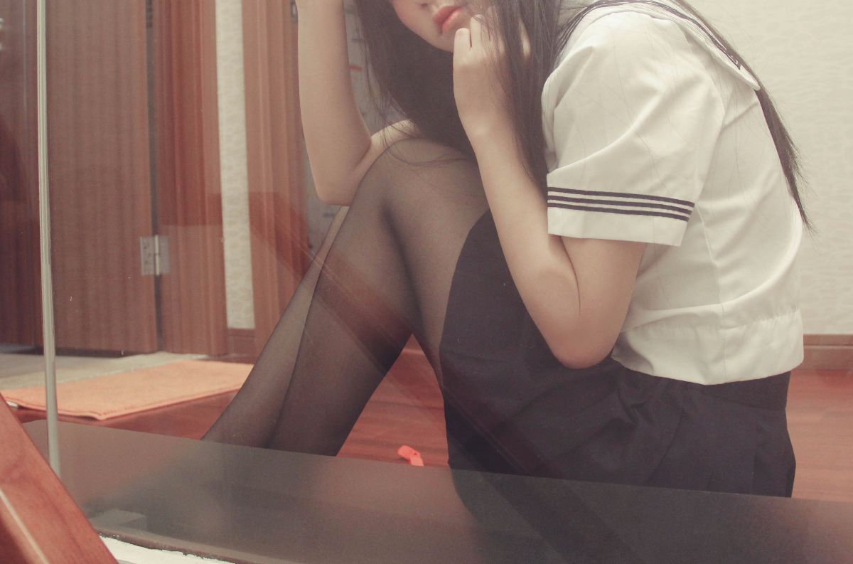Sê -ri Tuanzi: JK Đồng phục Black Stockings Girl