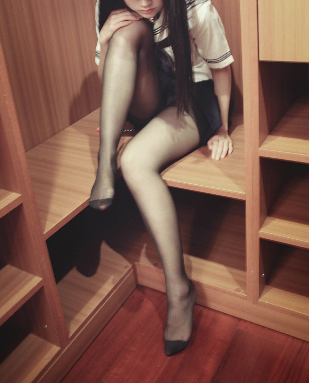 Sê -ri Tuanzi: JK Đồng phục Black Stockings Girl