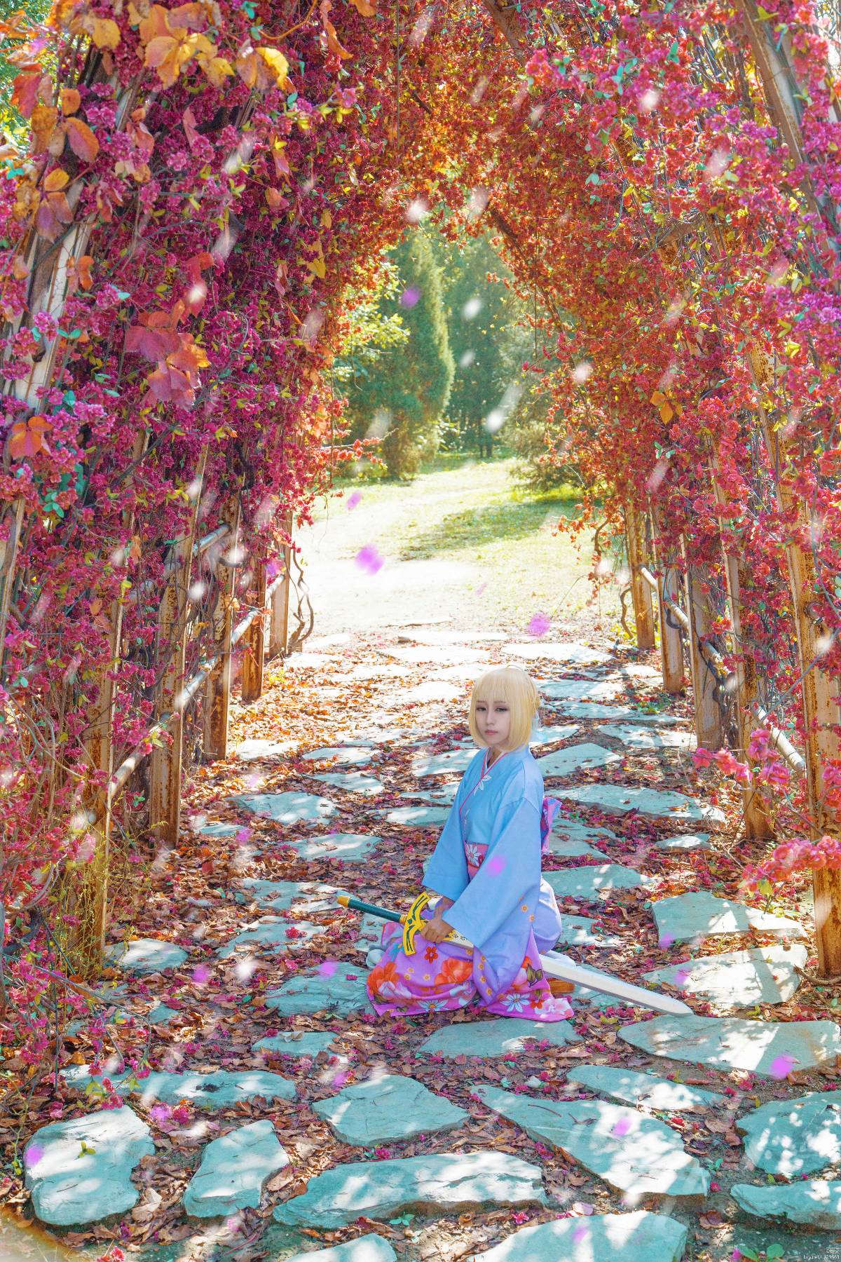 "Số phận ở lại đêm" Saber Sunny. ~ Vua Kimono của tôi bức tranh năm mới
