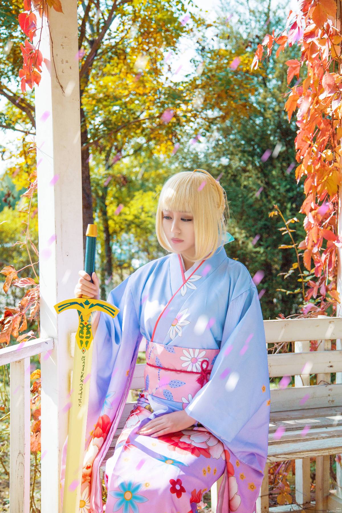 "Số phận ở lại đêm" Saber Sunny. ~ Vua Kimono của tôi bức tranh năm mới
