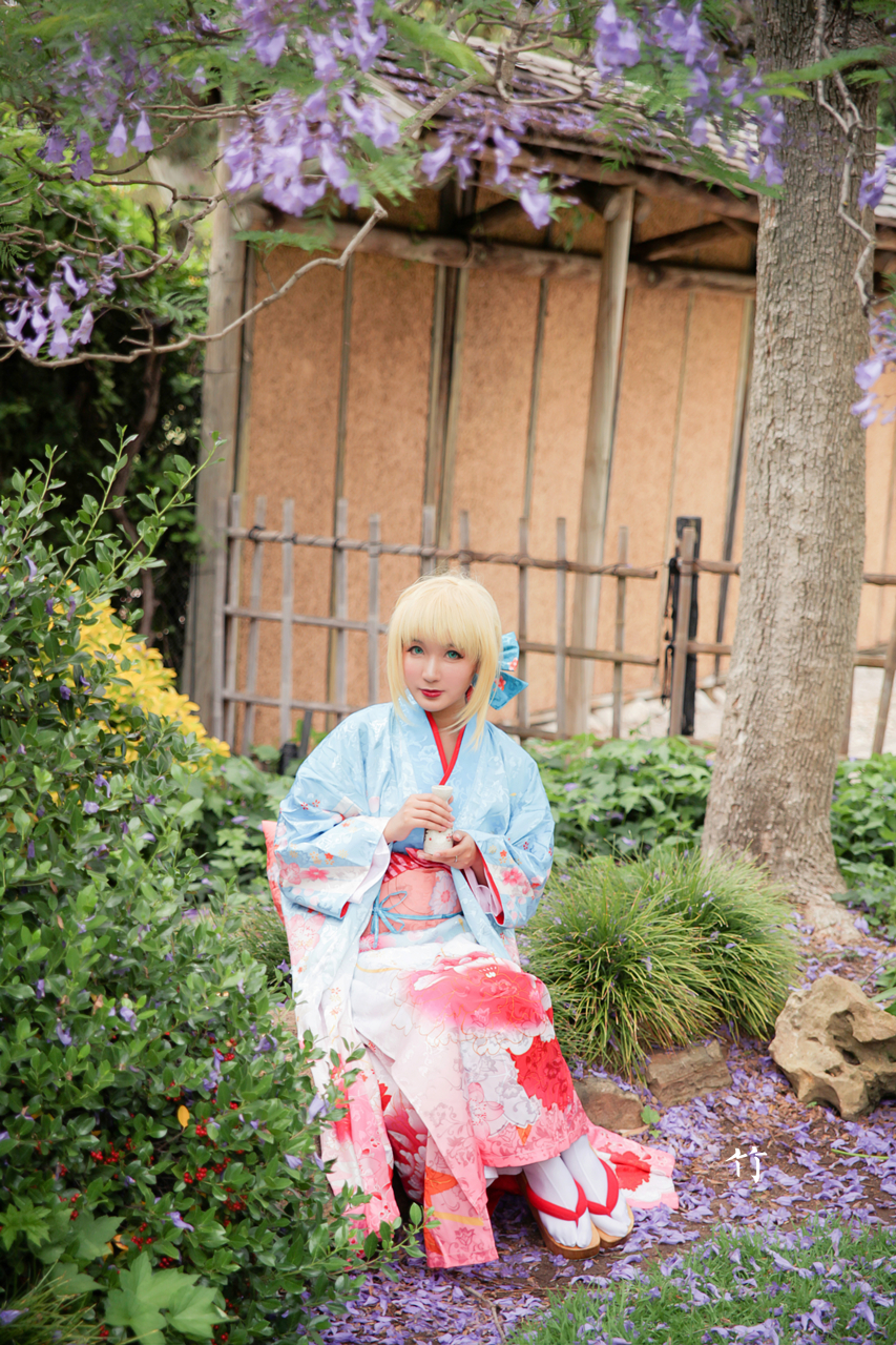 "Số phận ở lại đêm" Saber Sunny. ~ Vua Kimono của tôi bức tranh năm mới