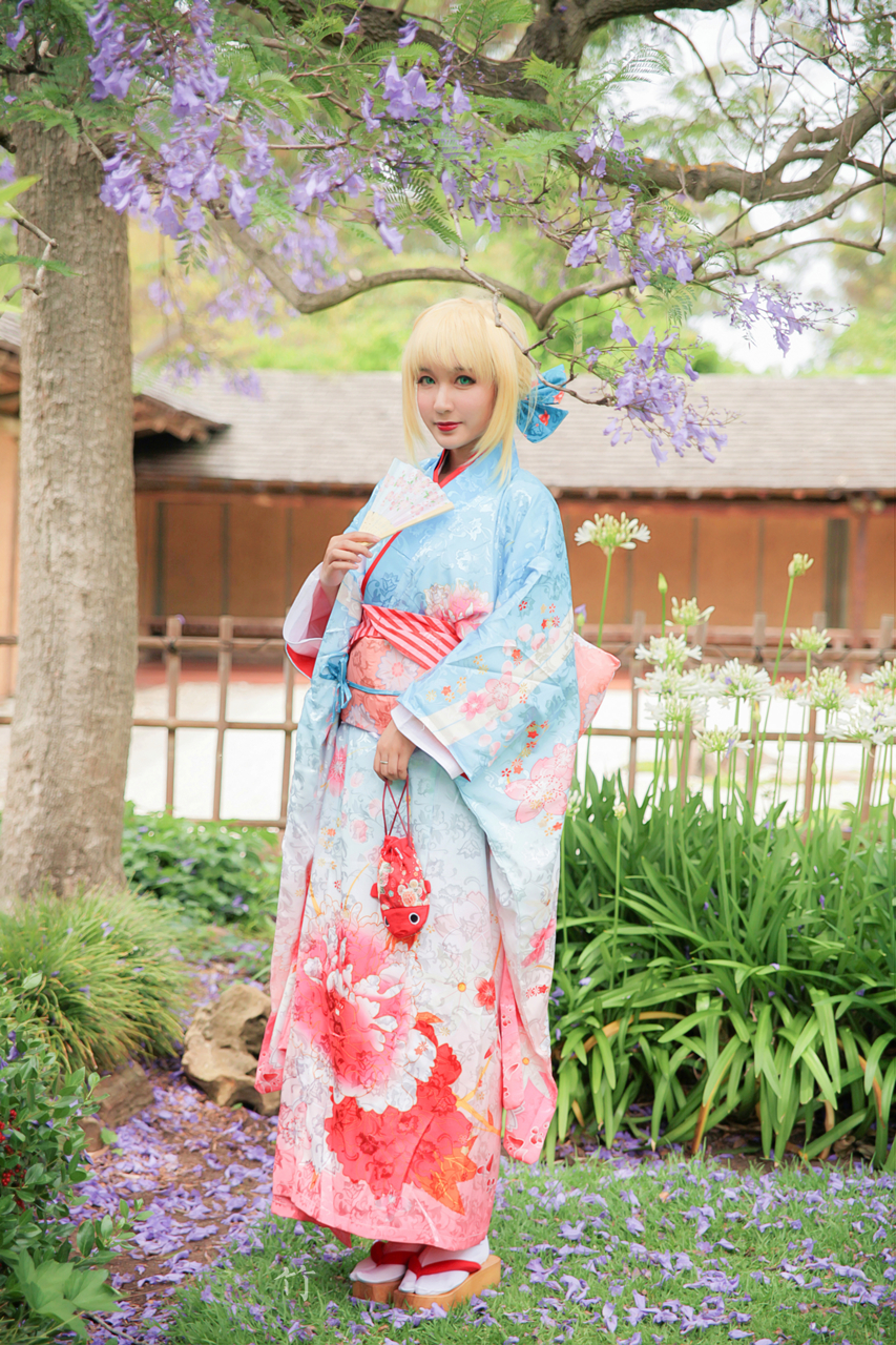 "Số phận ở lại đêm" Saber Sunny. ~ Vua Kimono của tôi bức tranh năm mới