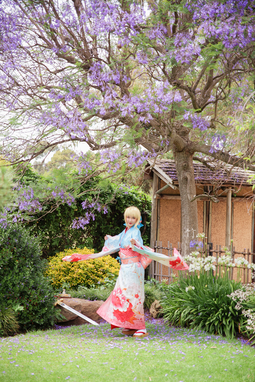 "Số phận ở lại đêm" Saber Sunny. ~ Vua Kimono của tôi bức tranh năm mới