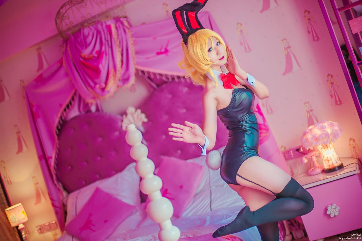 "Love Live" Arase eri Single Bunny Girl Fan c o s p l a y