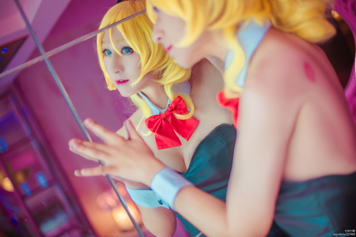 "Love Live" Arase eri Single Bunny Girl Fan c o s p l a y