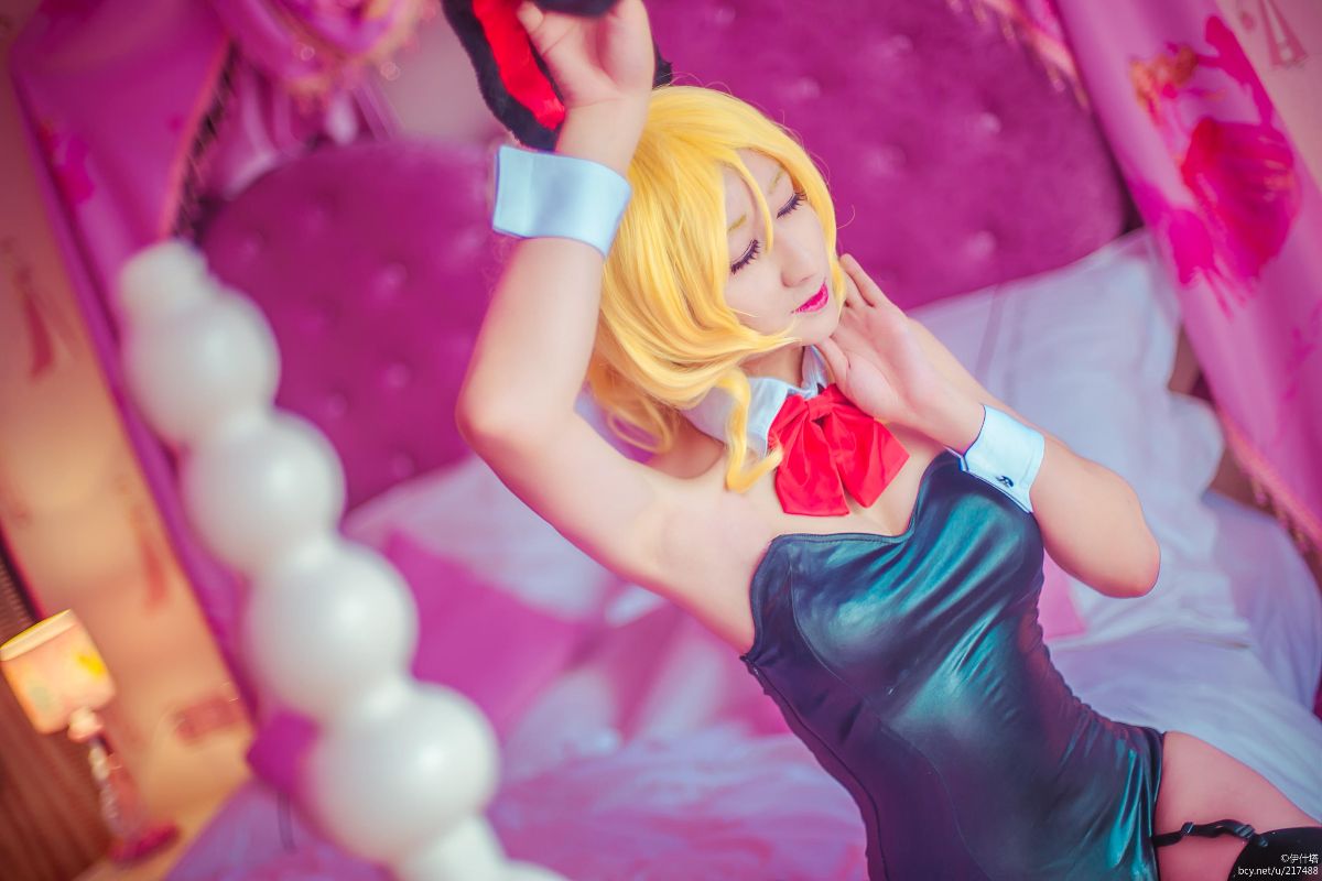 "Love Live" Arase eri Single Bunny Girl Fan c o s p l a y