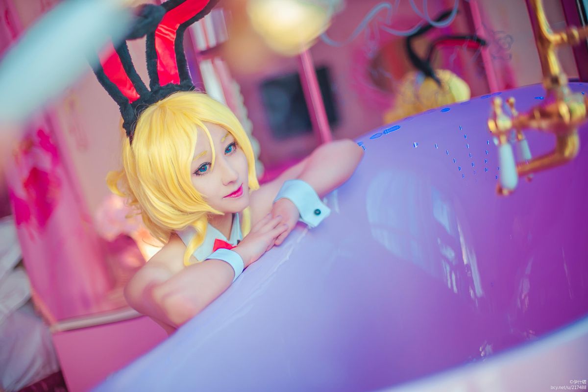 "Love Live" Arase eri Single Bunny Girl Fan c o s p l a y