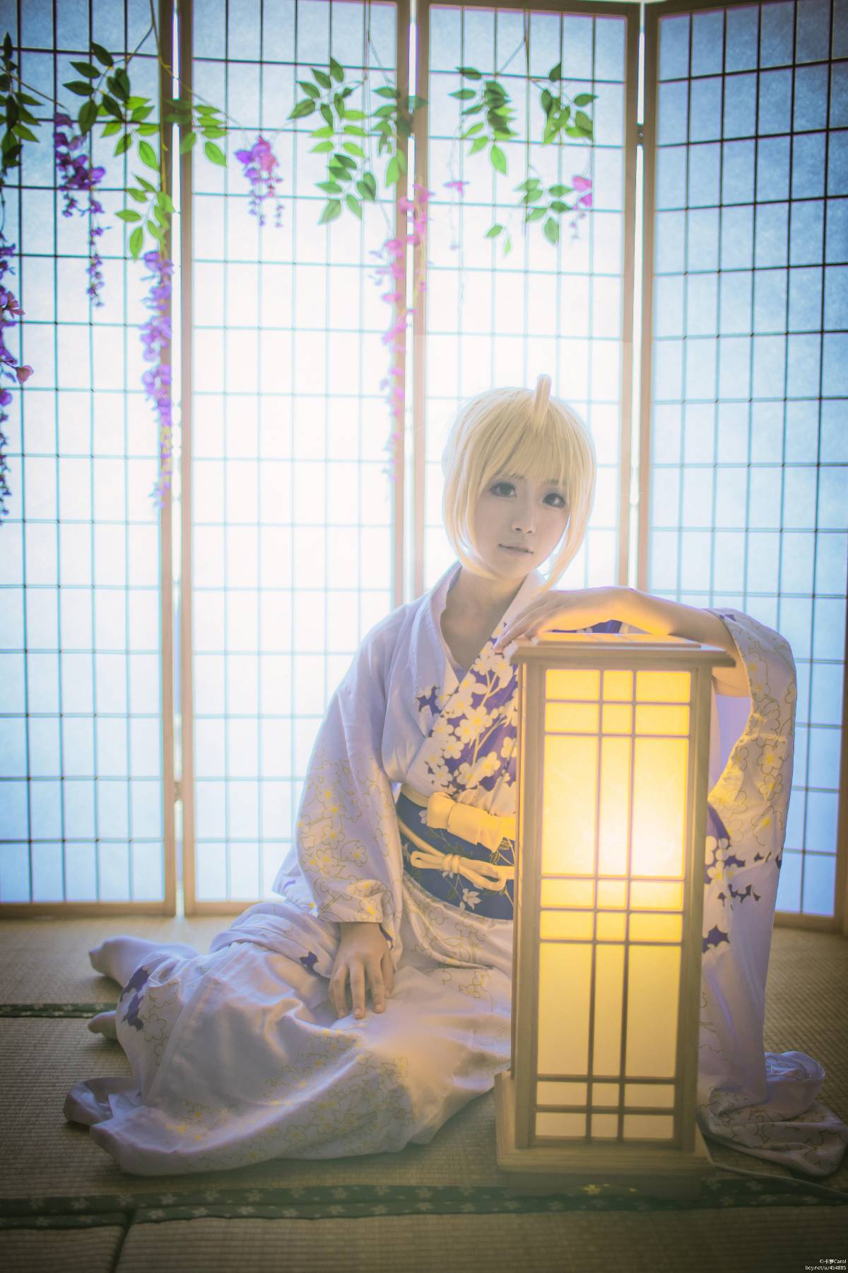 "Night Fatestay Night" Saber Kimono C O S P L A Y