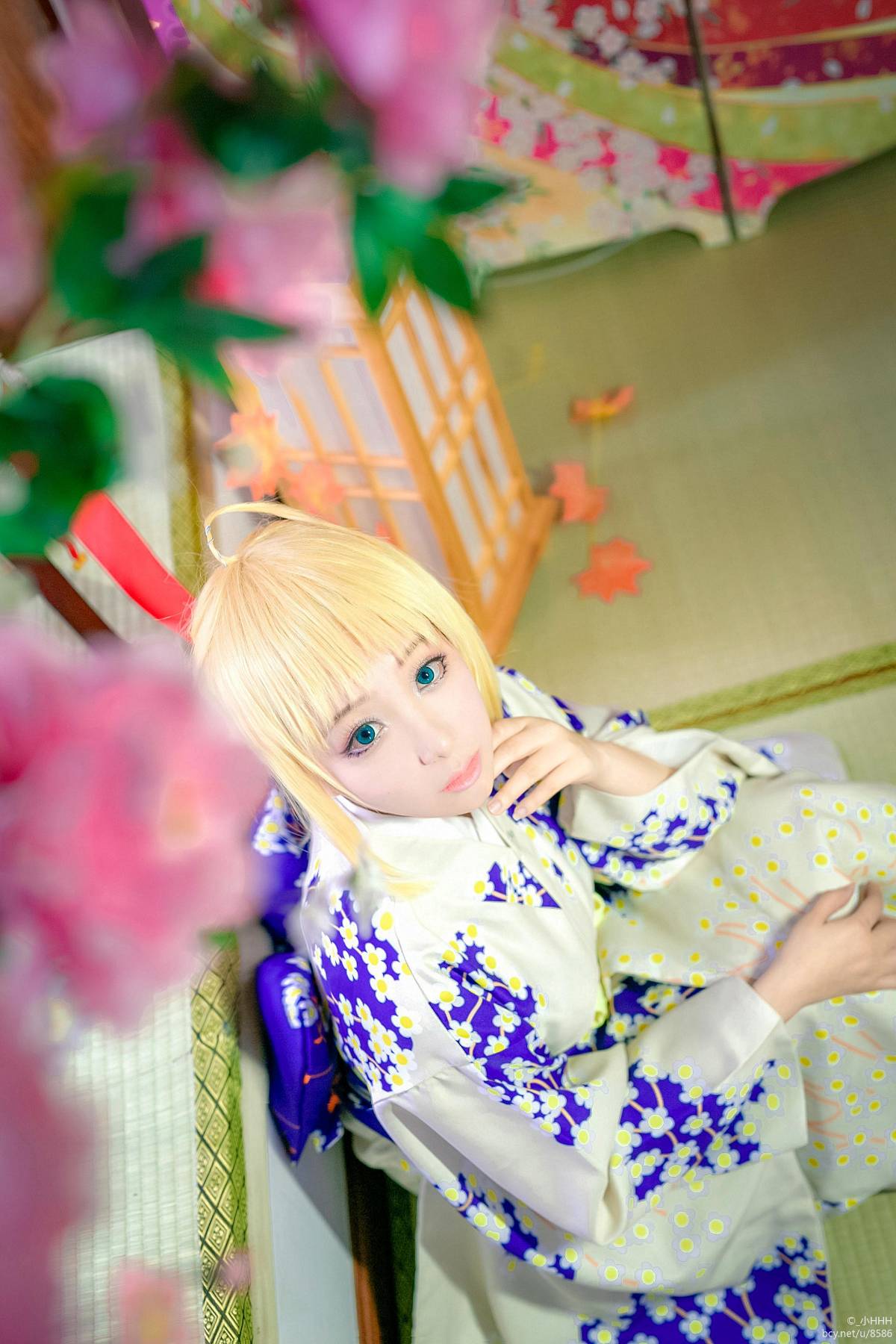 "Night Fatestay Night" Saber Kimono C O S P L A Y