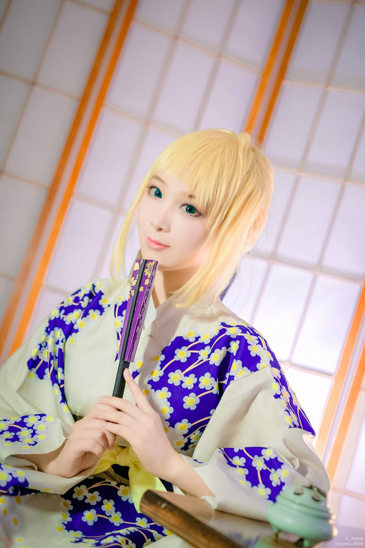 "Night Fatestay Night" Saber Kimono C O S P L A Y
