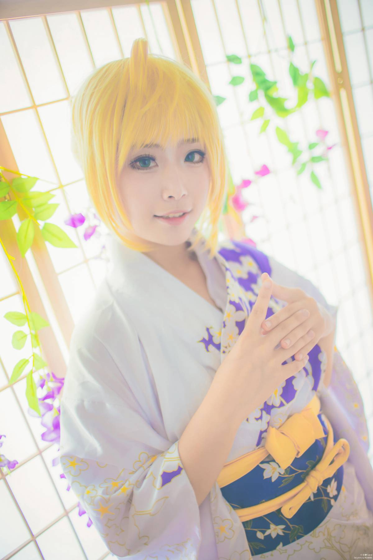 "Night Fatestay Night" Saber Kimono C O S P L A Y