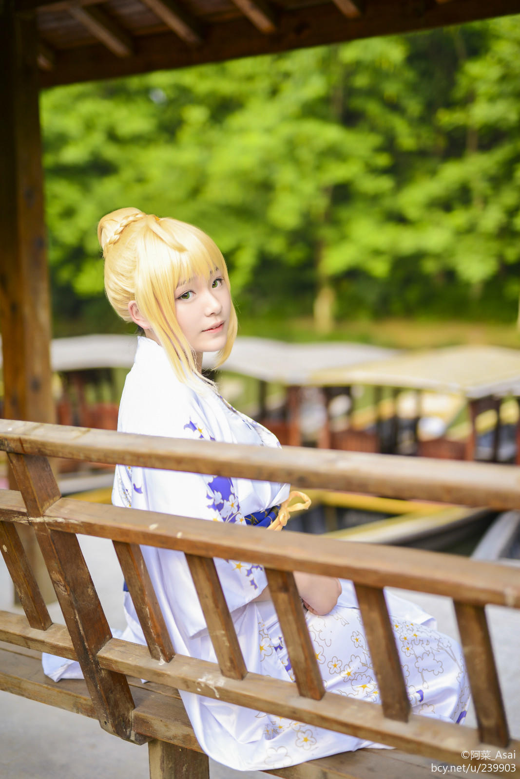 "Night Fatestay Night" Saber Kimono C O S P L A Y