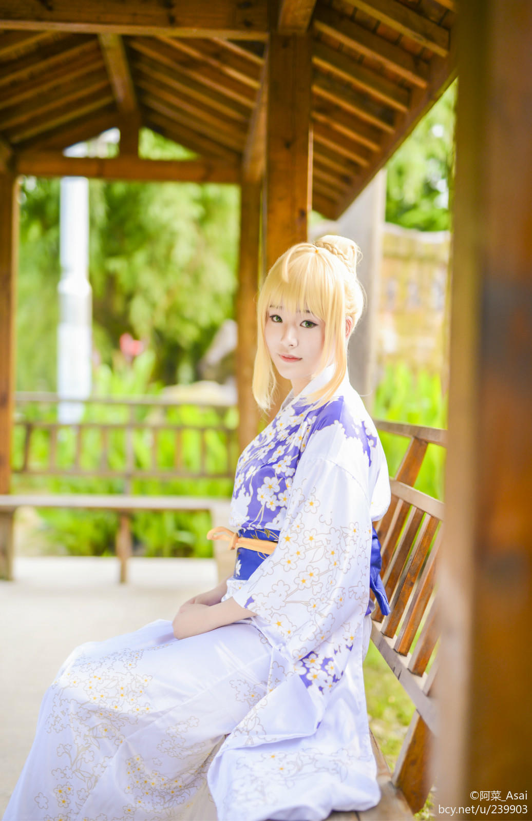 "Night Fatestay Night" Saber Kimono C O S P L A Y