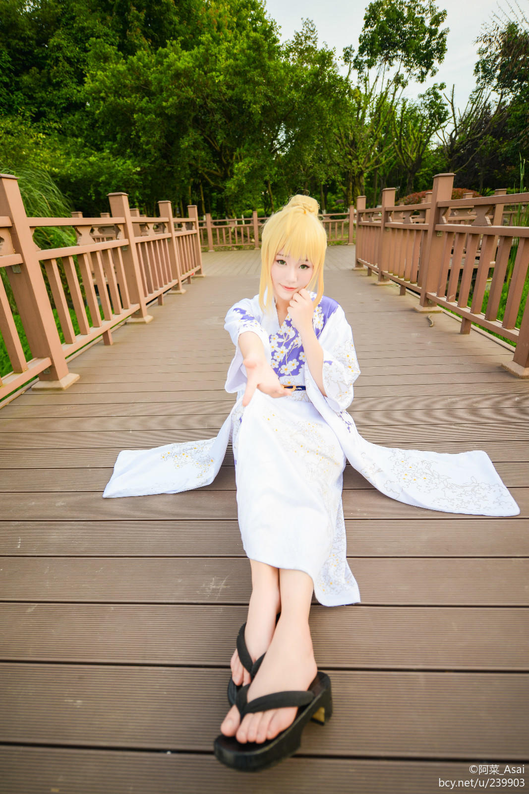 "Night Fatestay Night" Saber Kimono C O S P L A Y