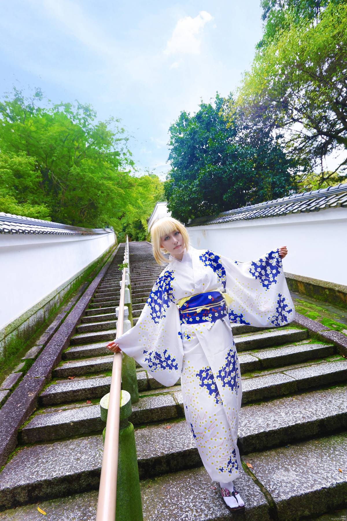 "Night Fatestay Night" Saber Kimono C O S P L A Y