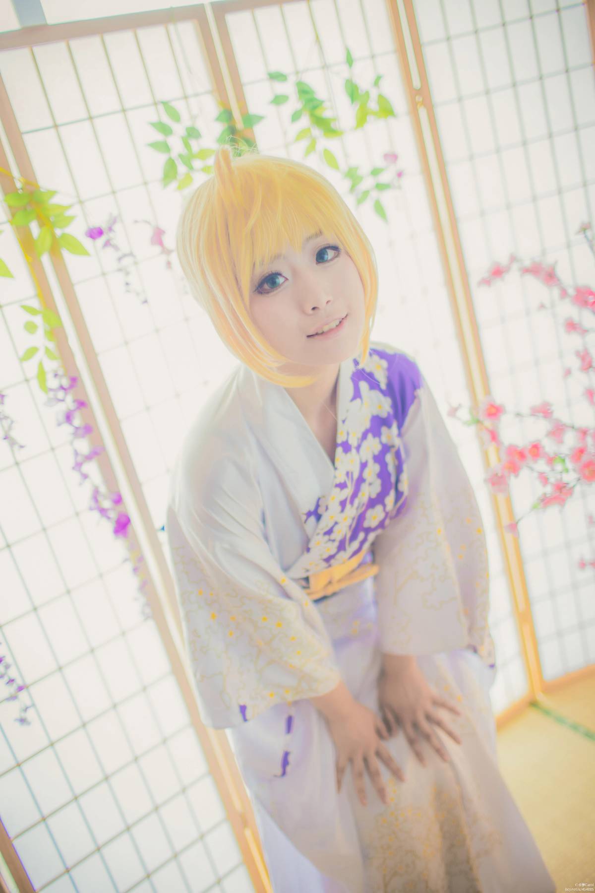 "Night Fatestay Night" Saber Kimono C O S P L A Y