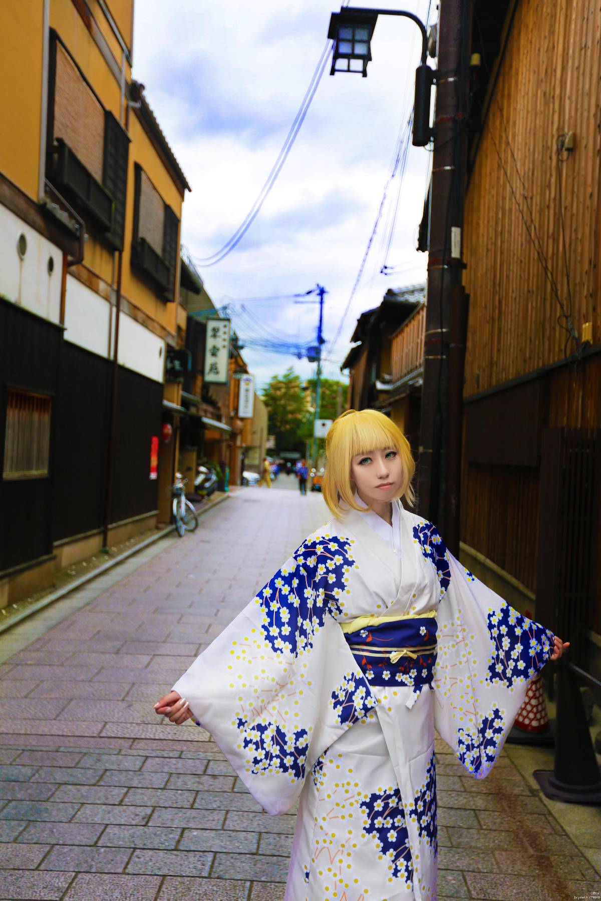 "Night Fatestay Night" Saber Kimono C O S P L A Y