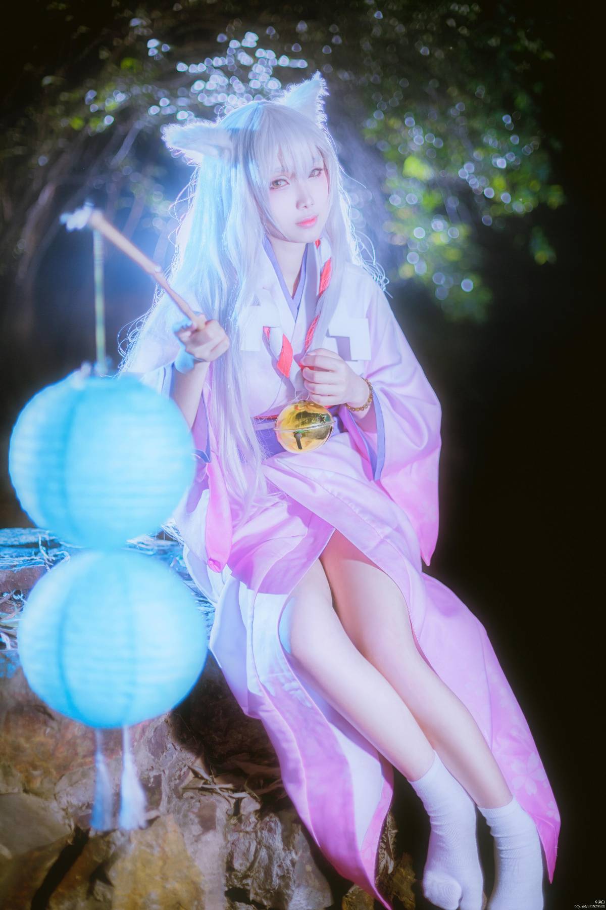 Kimono c o s p l biến đổi cổ tích bạc "