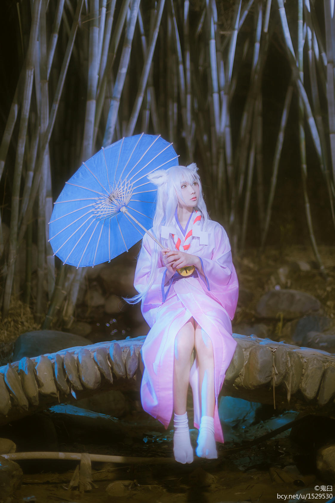 Kimono c o s p l biến đổi cổ tích bạc "