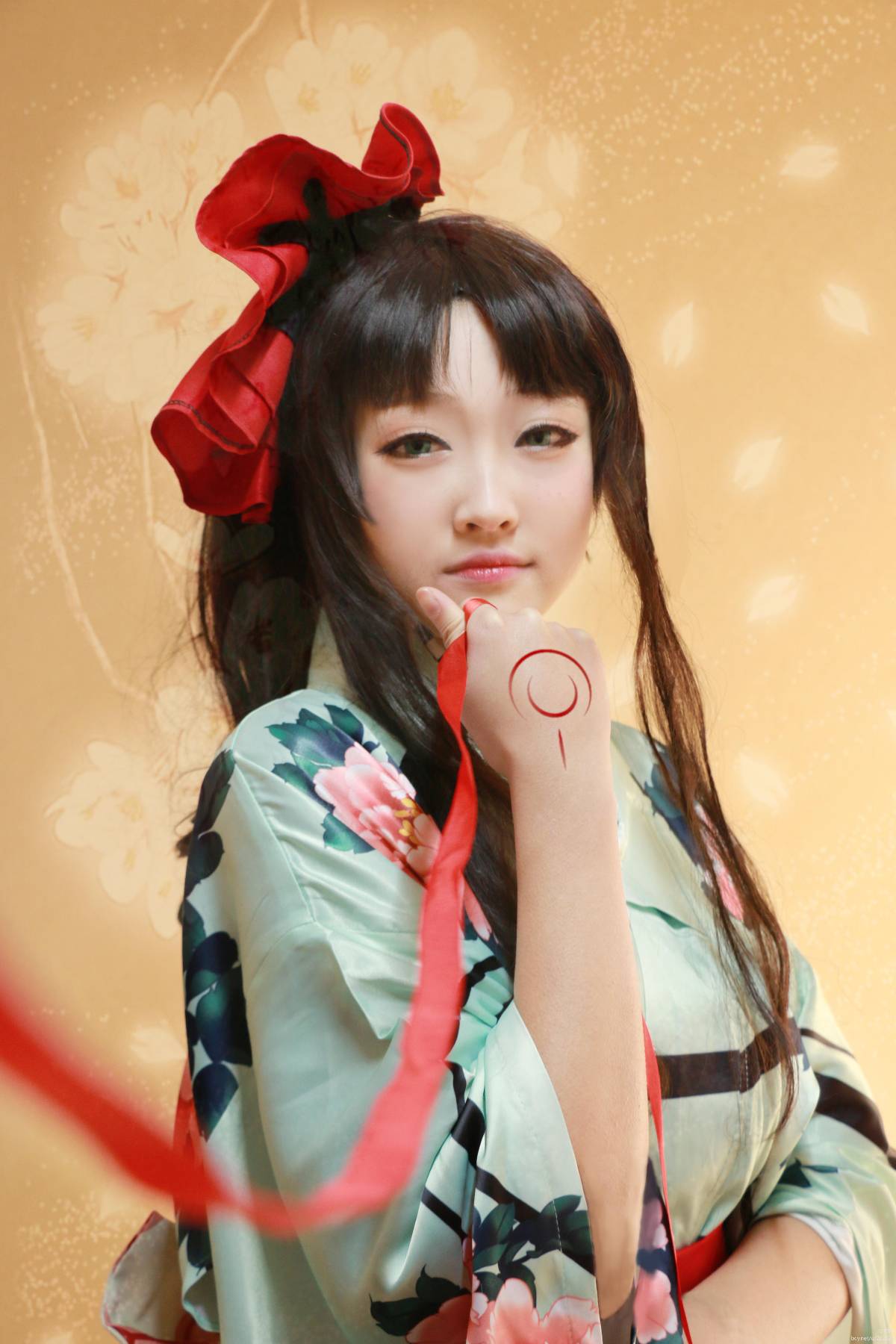 "Số phận dài đêm ubw" Tosaka rin Kimono c o s p l a y