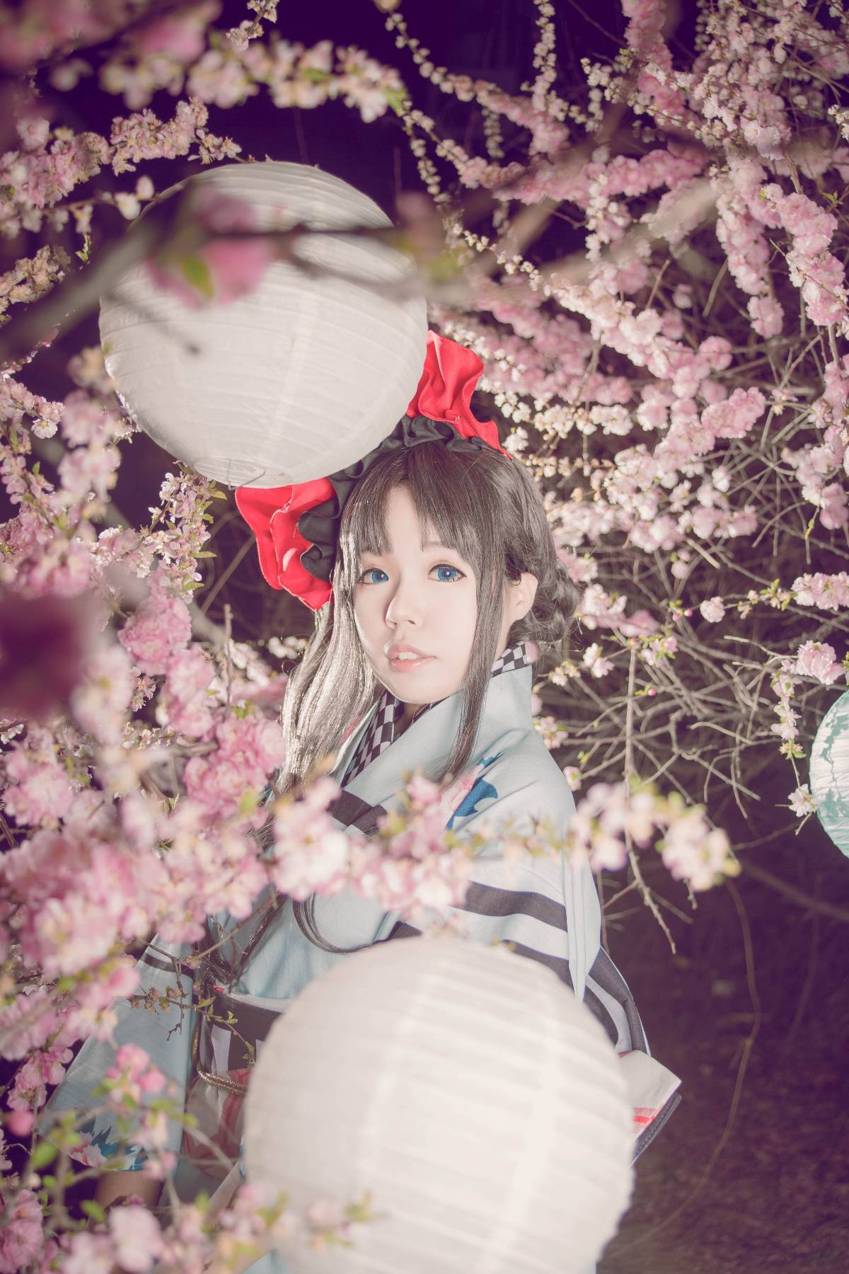 "Số phận dài đêm ubw" Tosaka rin Kimono c o s p l a y