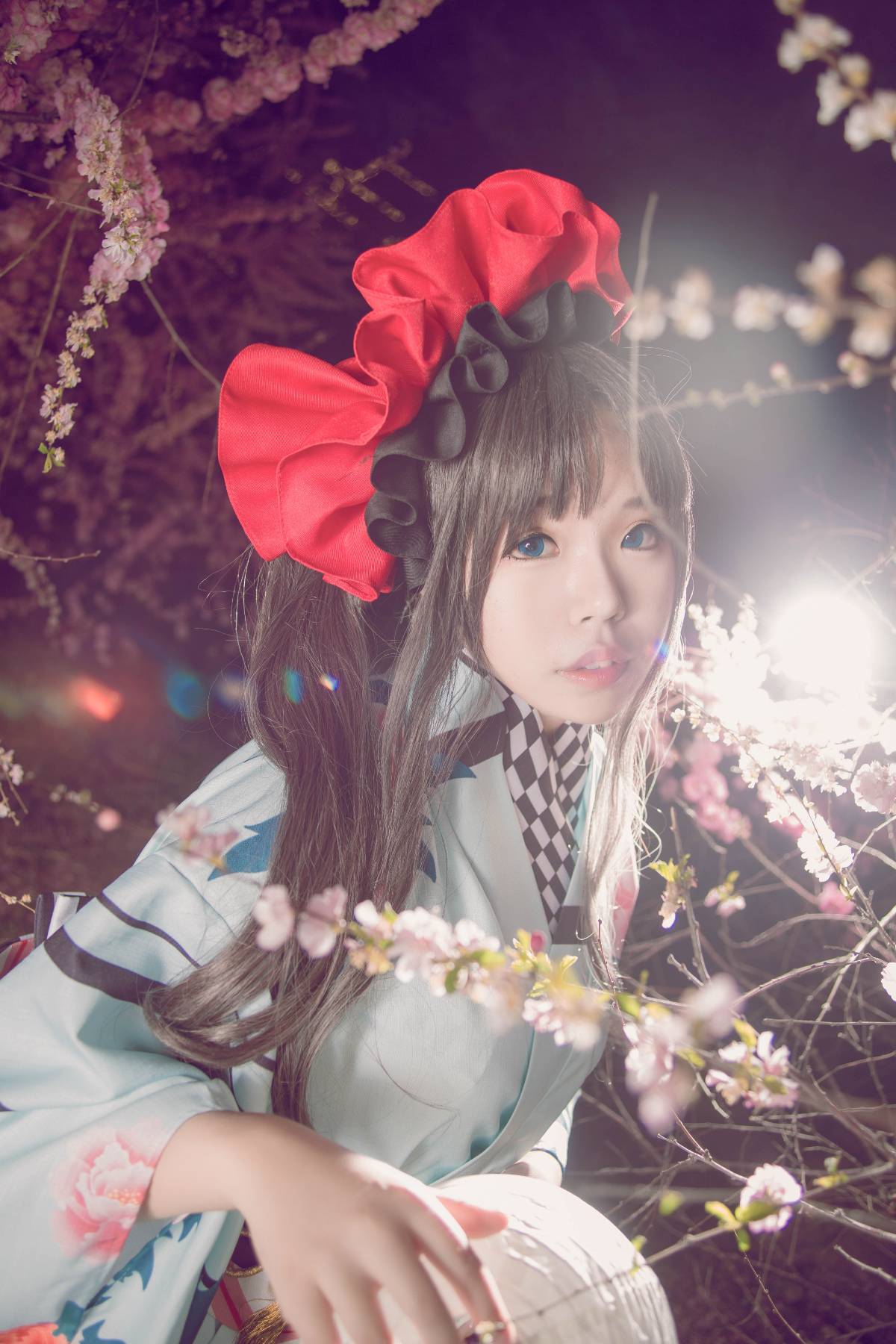 "Số phận dài đêm ubw" Tosaka rin Kimono c o s p l a y