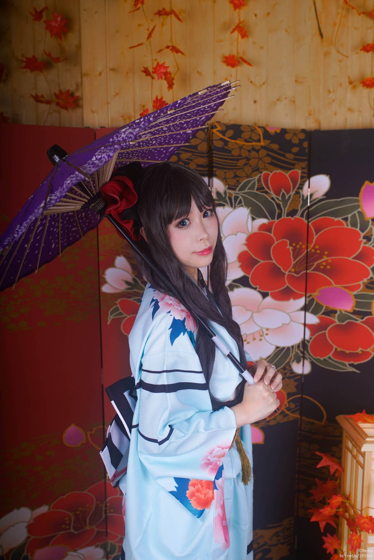 "Số phận dài đêm ubw" Tosaka rin Kimono c o s p l a y
