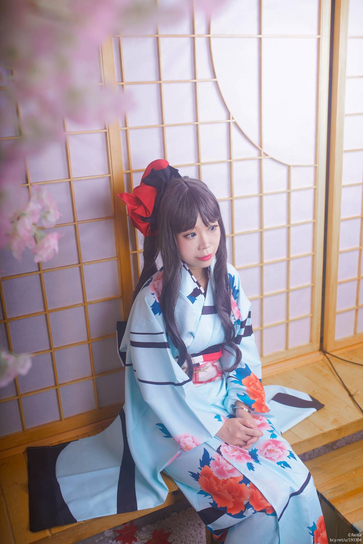 "Số phận dài đêm ubw" Tosaka rin Kimono c o s p l a y