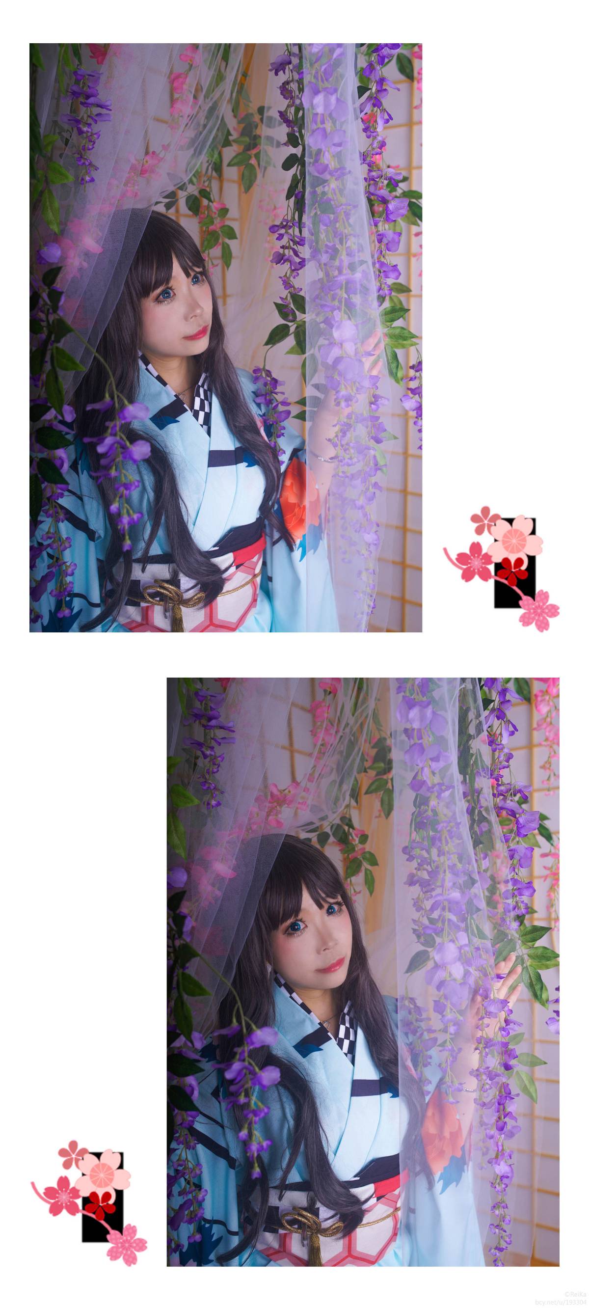 "Số phận dài đêm ubw" Tosaka rin Kimono c o s p l a y