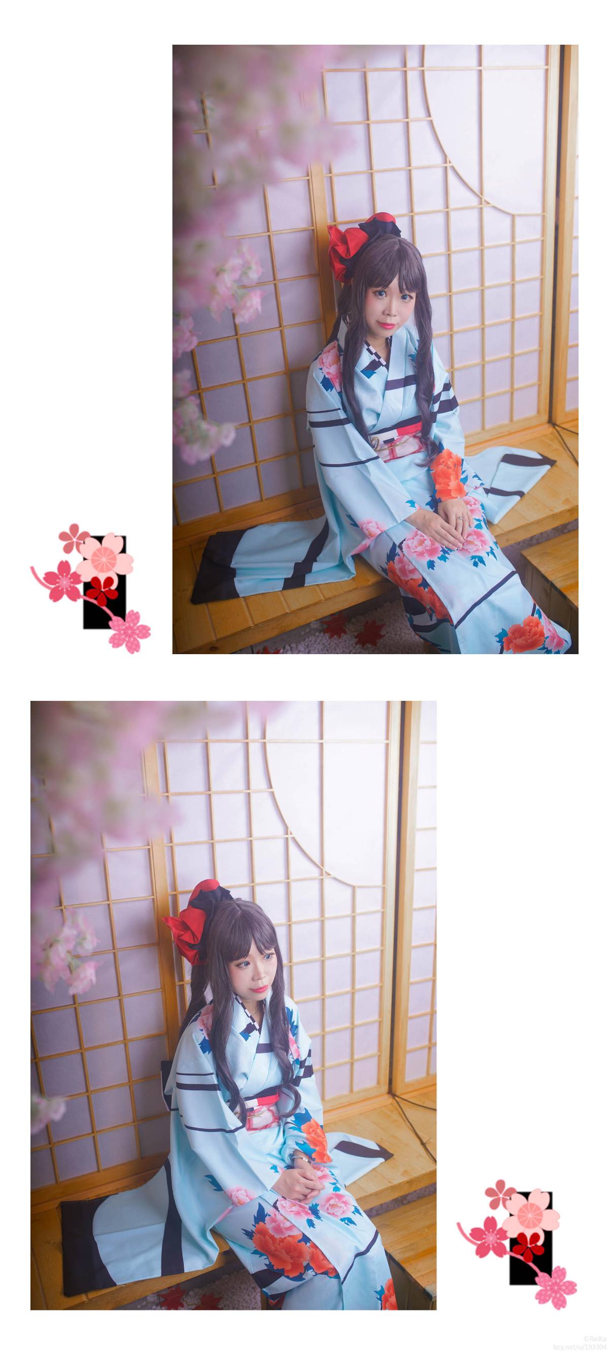 "Số phận dài đêm ubw" Tosaka rin Kimono c o s p l a y