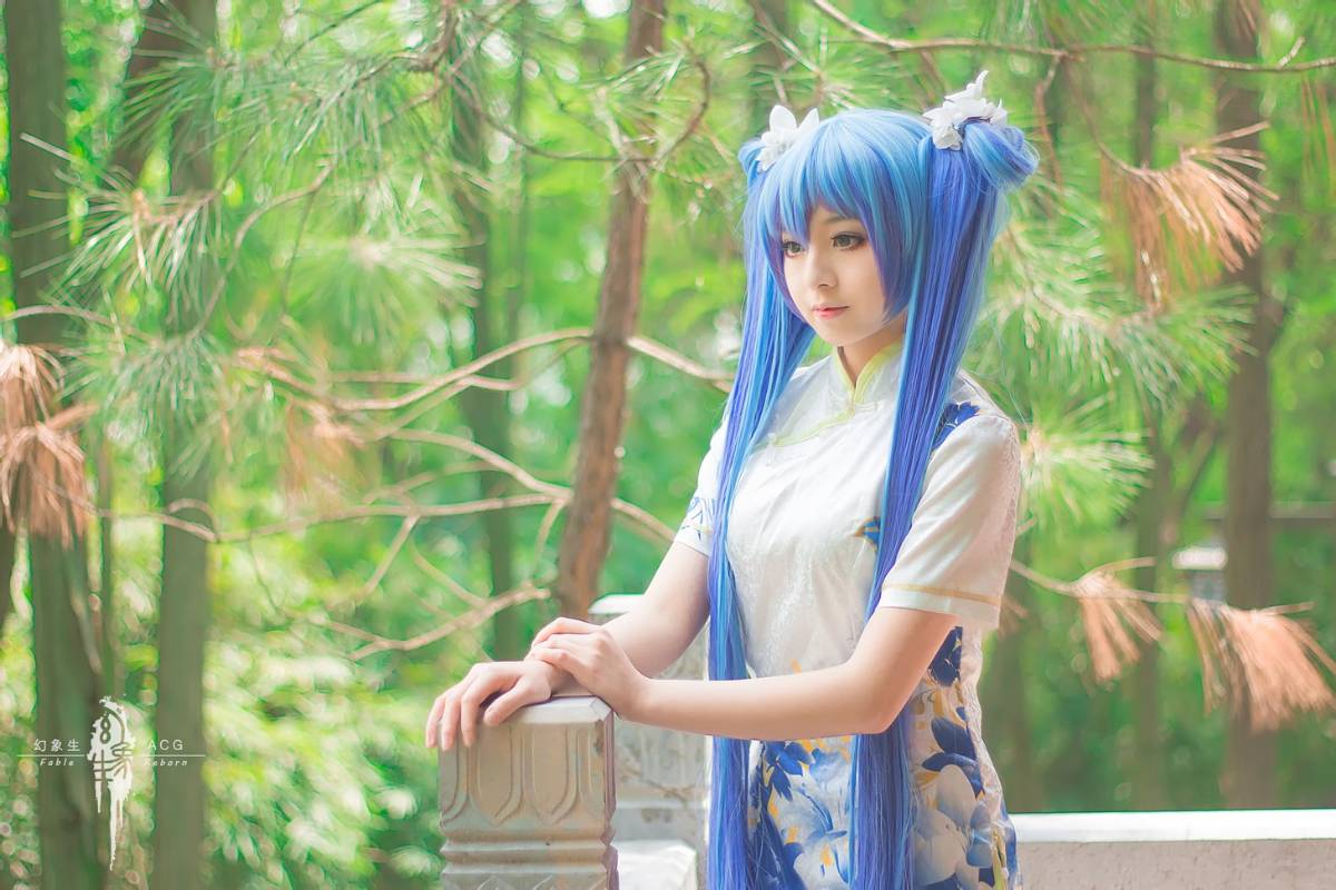 "Vocaloid" Miku Cheongsam Ver3 Phiên bản c o s p l a y