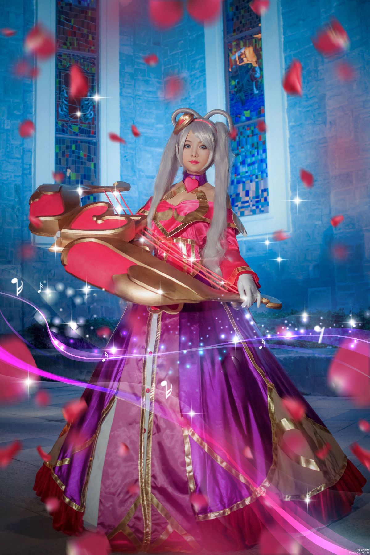"Liên minh huyền thoại" Ngày Valentine Limited Skin Sweetheart Baby Sona C O S P L A Y