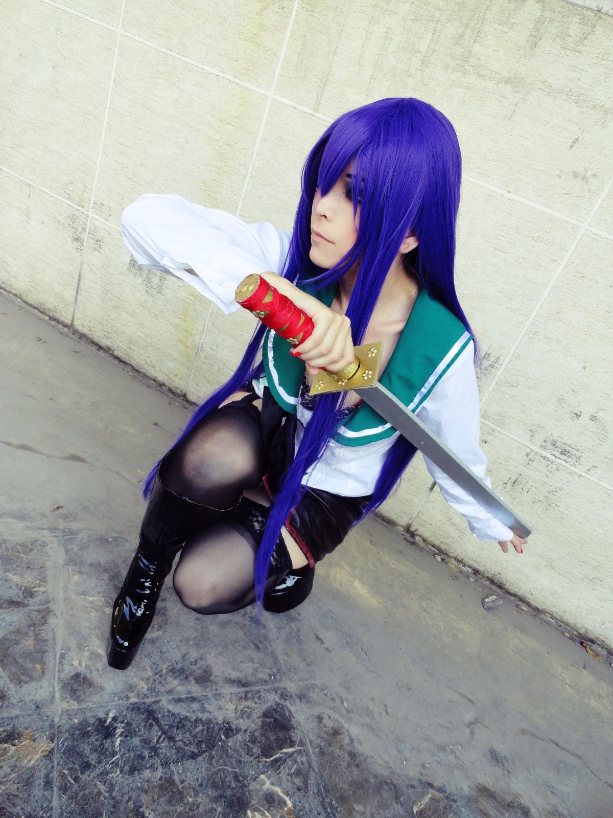 Highschool of the Dead - Busujima Saeko cosplay của Daireth Winehouse