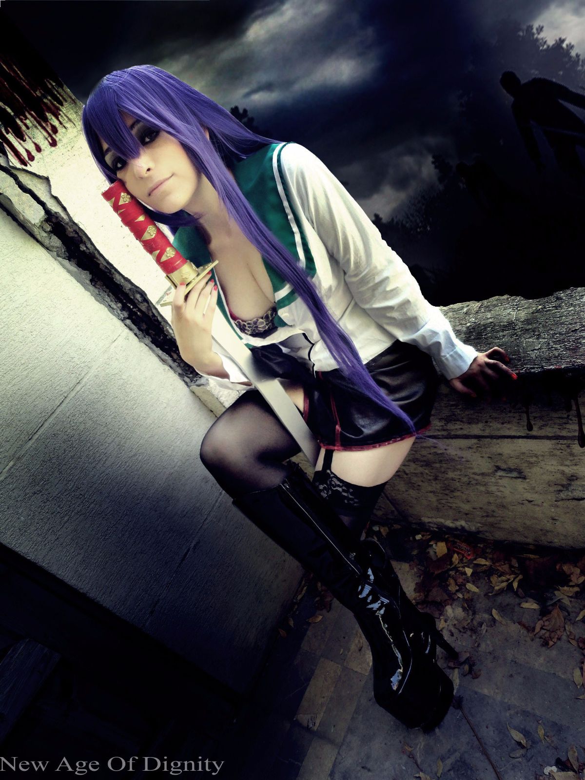 Highschool of the Dead - Busujima Saeko cosplay của Daireth Winehouse
