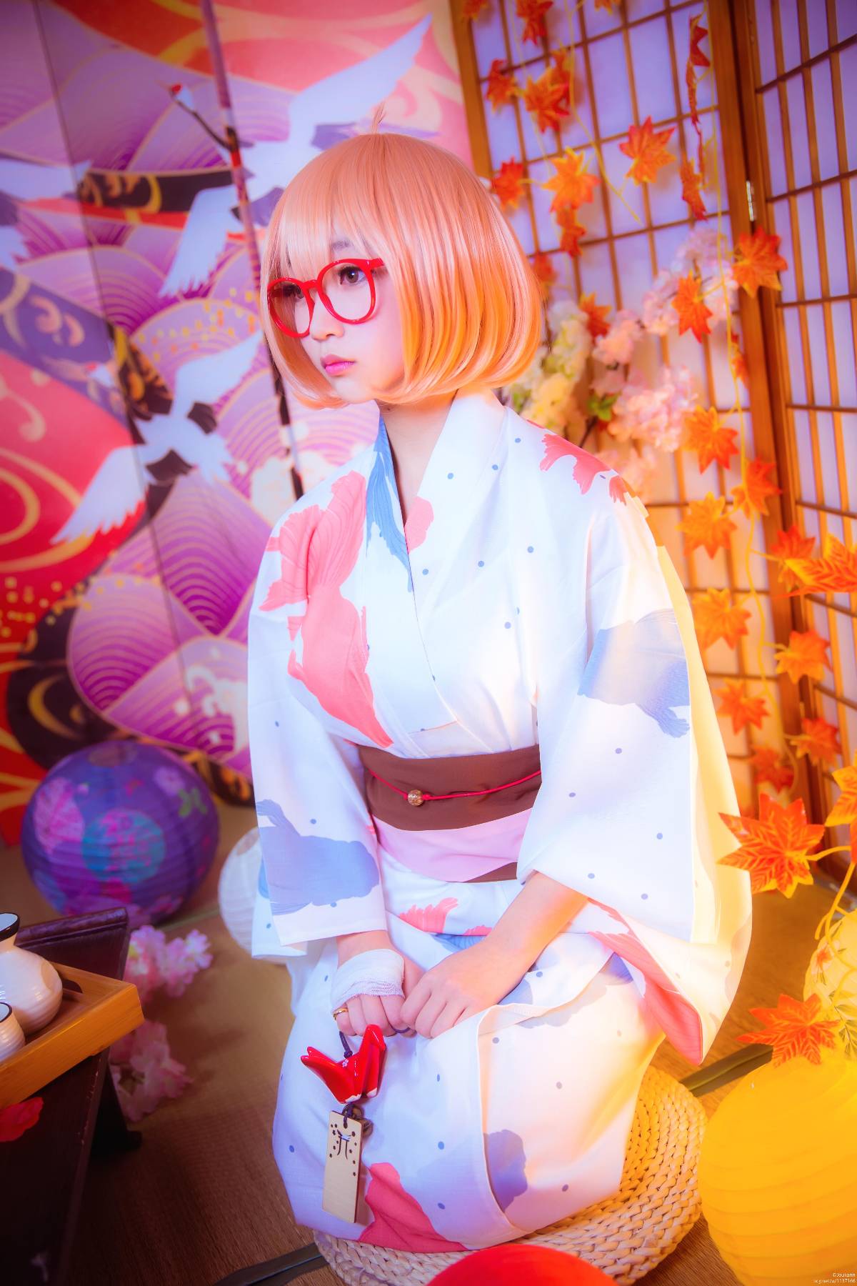 "Mặt khác của vương quốc" Kuriyama tương lai Yukata c o s p l a y
