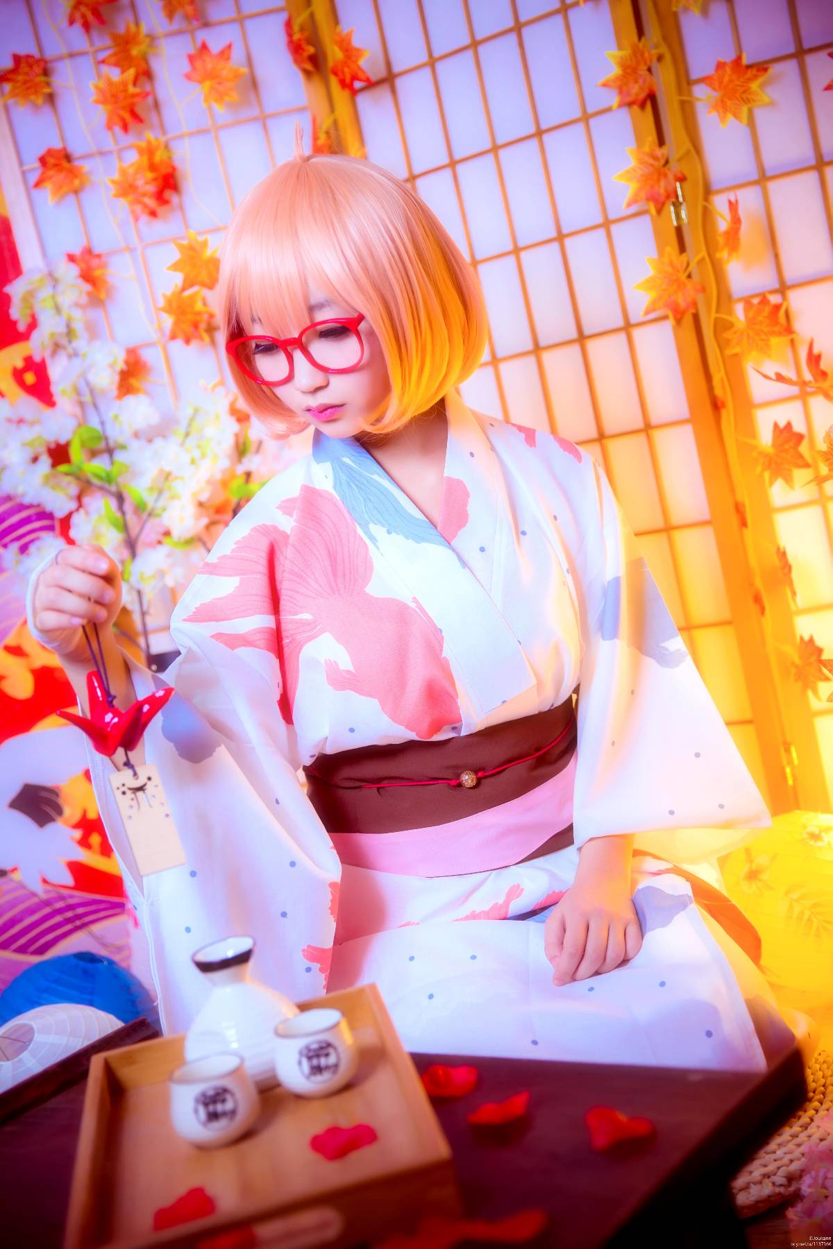"Mặt khác của vương quốc" Kuriyama tương lai Yukata c o s p l a y