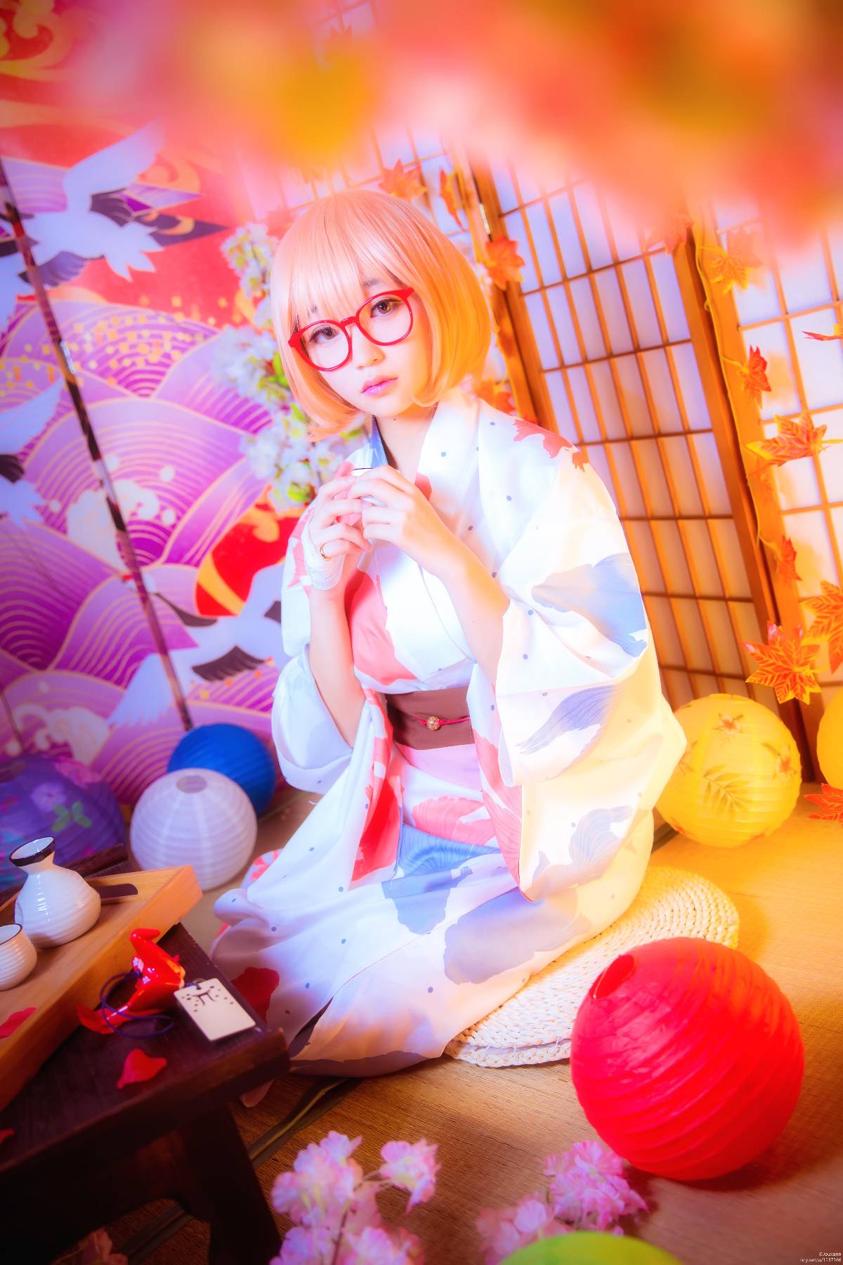 "Mặt khác của vương quốc" Kuriyama tương lai Yukata c o s p l a y