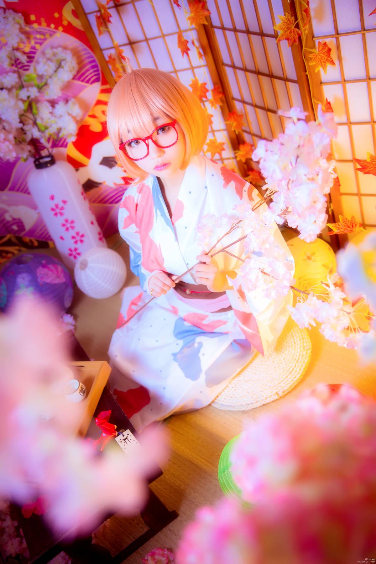 "Mặt khác của vương quốc" Kuriyama tương lai Yukata c o s p l a y