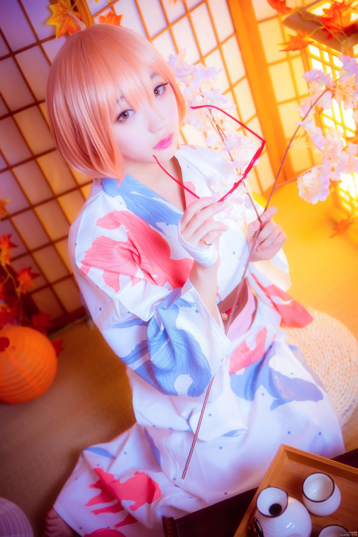 "Mặt khác của vương quốc" Kuriyama tương lai Yukata c o s p l a y