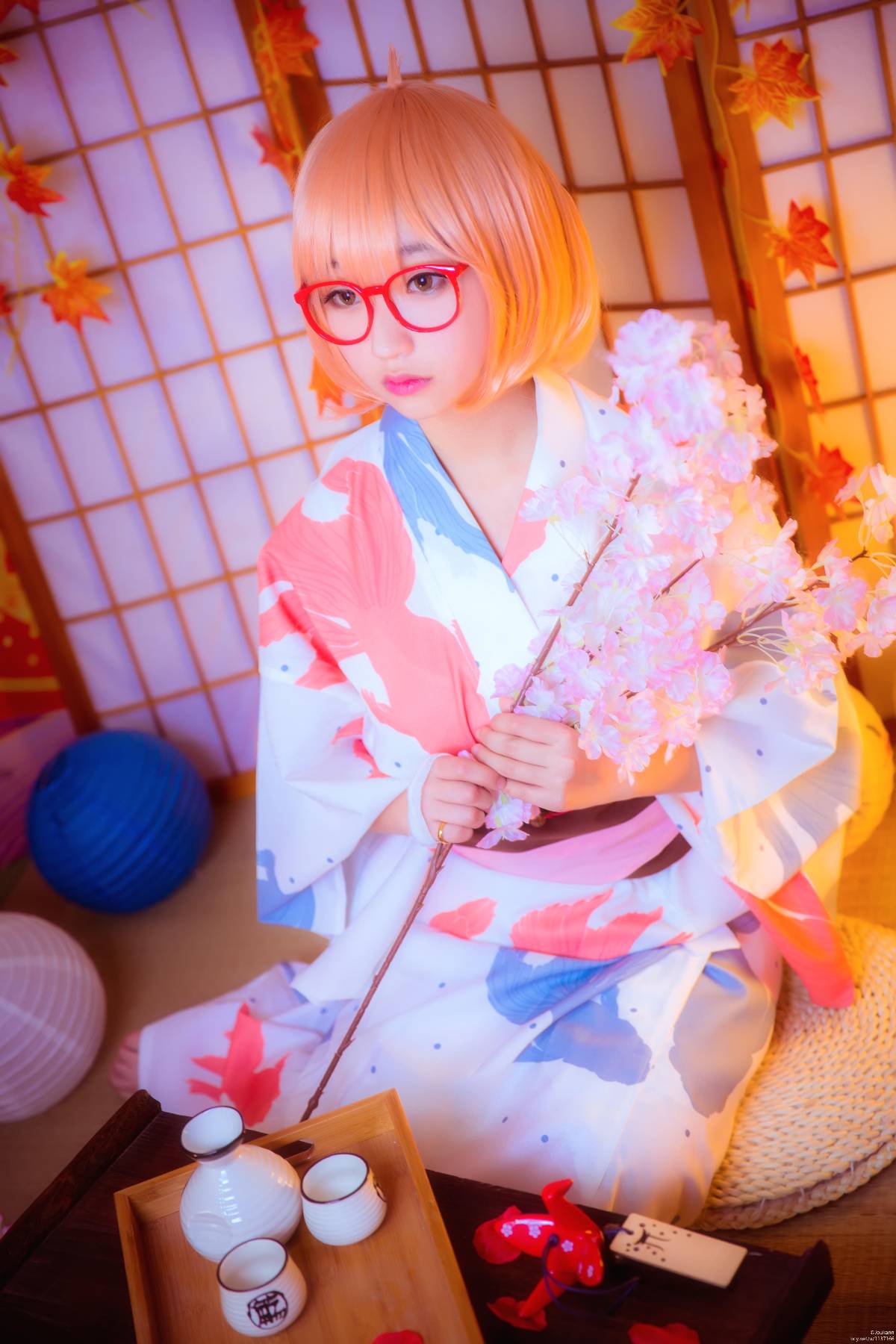 "Mặt khác của vương quốc" Kuriyama tương lai Yukata c o s p l a y
